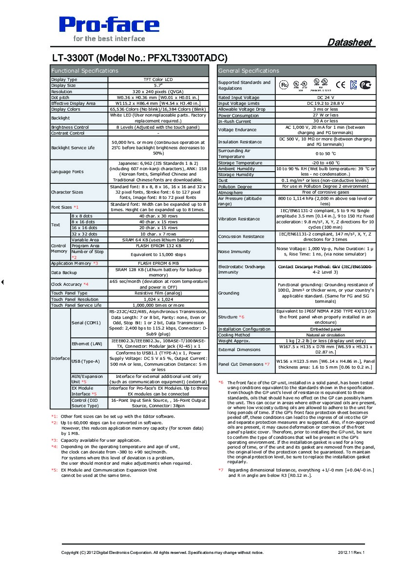 First Page Image of LT3300-T1-D24-C Datasheet.pdf